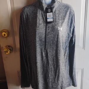 Under Armour Heathered Black Quarter-Zip Pullover